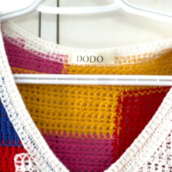 SOLD Vintage inspired knit patchwork vest - Picture 2 of 4